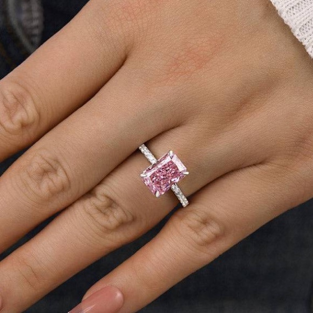 18k 3ct Pink Sapphire Ring - Picture 12 of 12